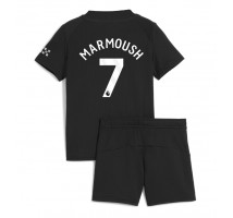 Manchester City Omar Marmoush #7 Koszulka Wyjazdowa dzieci 2025-26 Krótki Rękaw (+ krótkie spodenki)